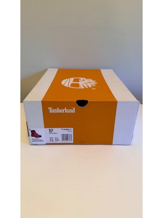 Timberland Mens 6-Inch Waterproof Field Boot Dark Red Nubuck Size 8.5 M main image 4
